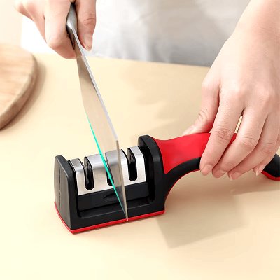 Aiguiseur de Couteau - KnifeSharpener™ - Rouge - Cuisine DG